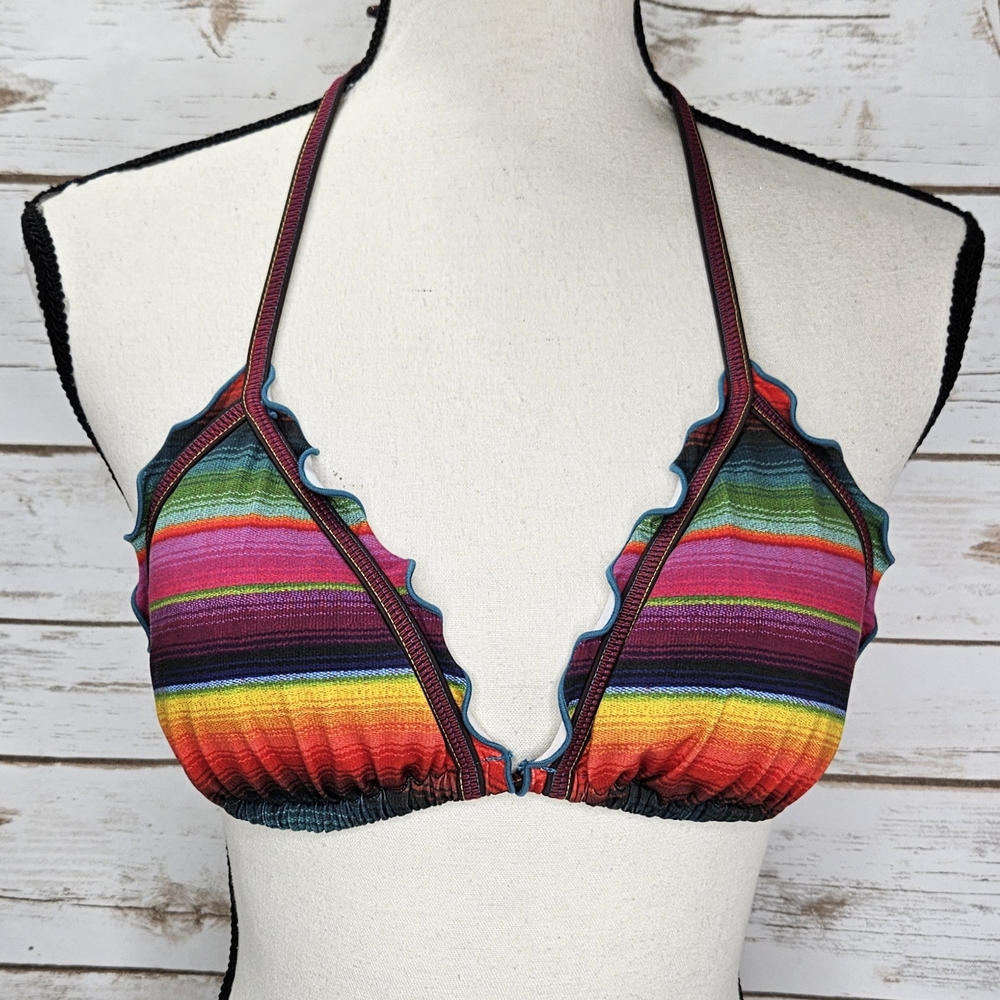 Pilyq Barcelona Triangle Bikini Top Size Large